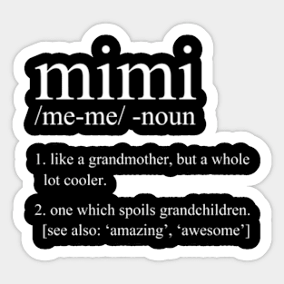 Definition Of Mimi | Mimi Definition Sticker